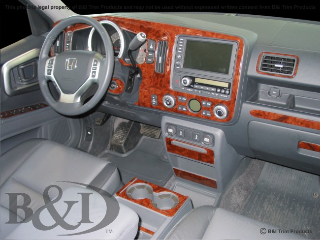 Honda Ridgele Wood Dash Kit by B&I