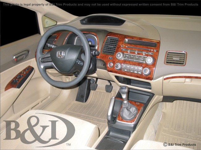 Honda Civic Wood Dash Kit by B&I