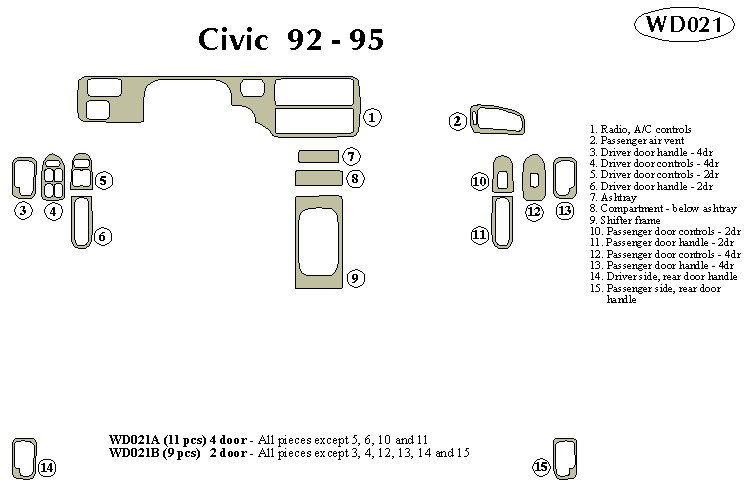Honda Civic Dash Kit by B&I