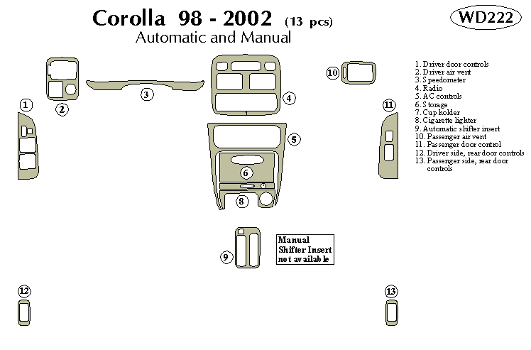Toyota Corolla Dash Kit by B&I