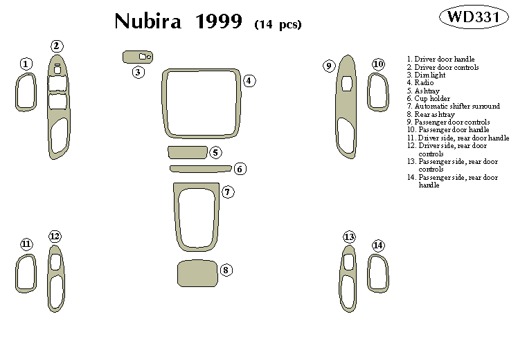 Daewoo Nubira Dash Kit by B&I