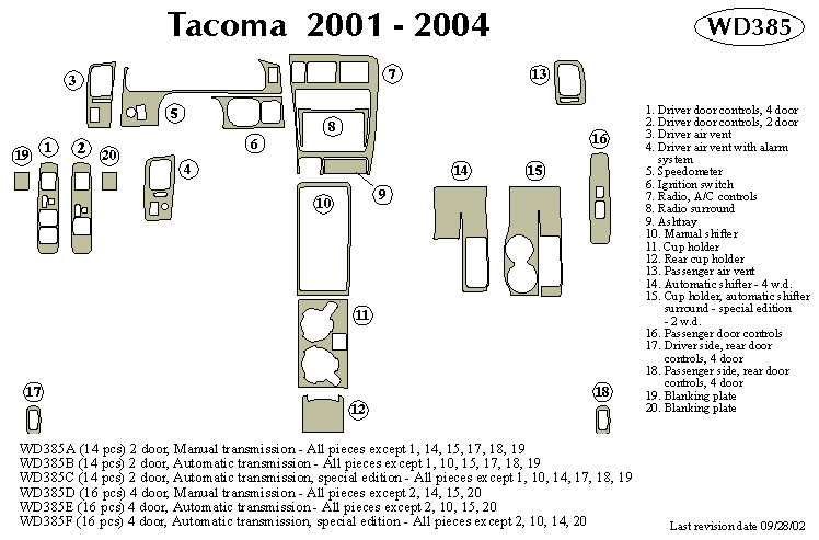 Toyota Tacoma Dash Kit by B&I