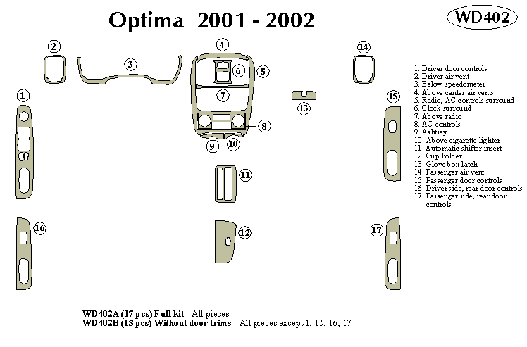 Kia Optima Dash Kit by B&I