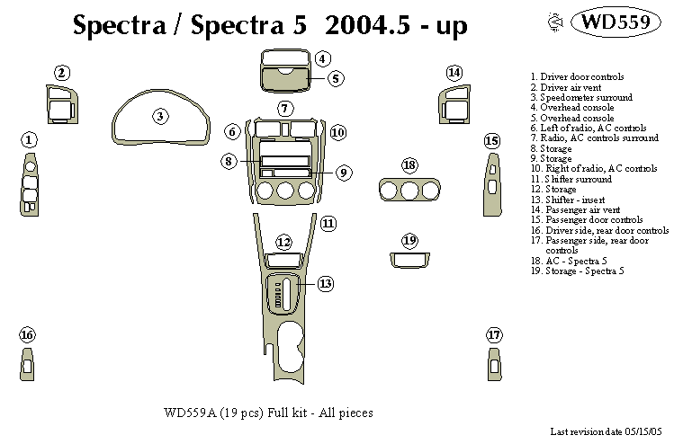 Kia Spectra Dash Kit by B&I