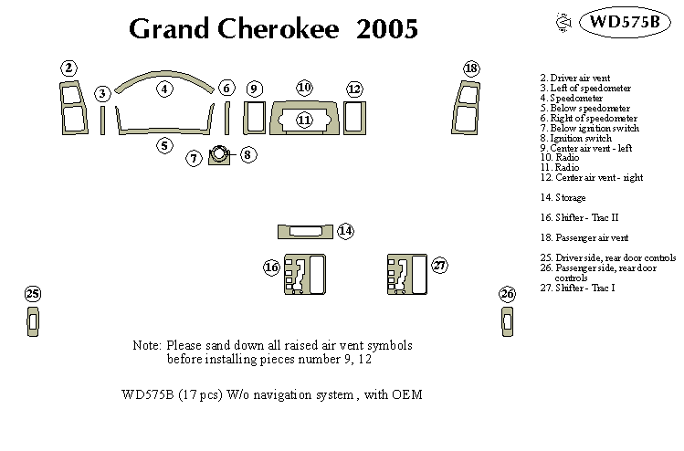 Jeep Gr Cherokee Dash Kit by B&I