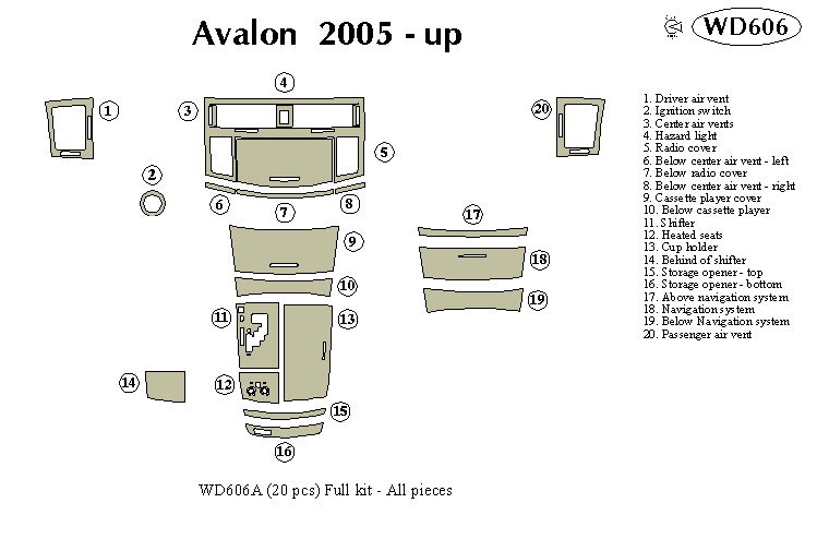 Toyota Avalon Dash Kit by B&I
