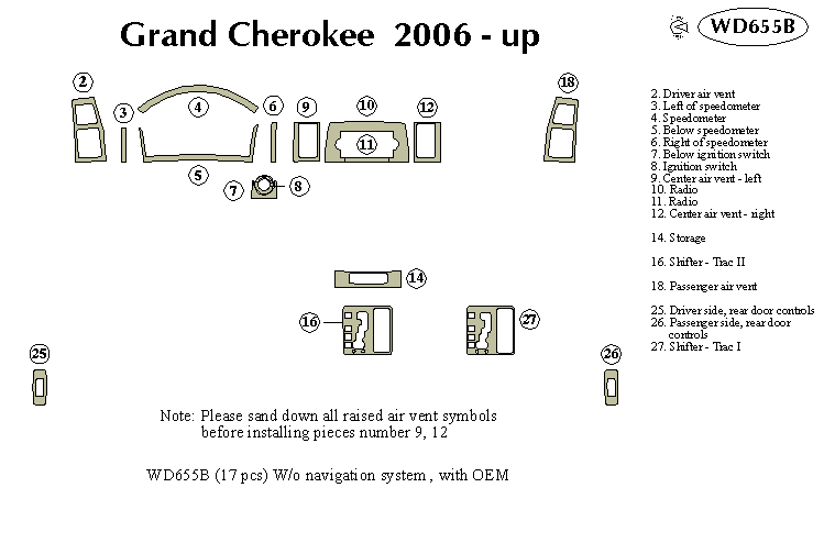 Jeep Gr Cherokee Dash Kit by B&I