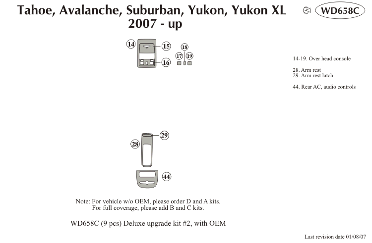 Chevrolet Tahoe Suburban Dash Kit by B&I