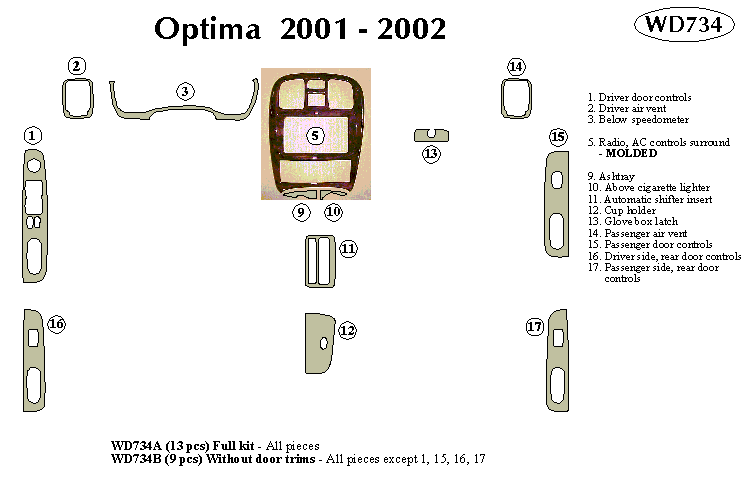 Kia Optima Dash Kit by B&I