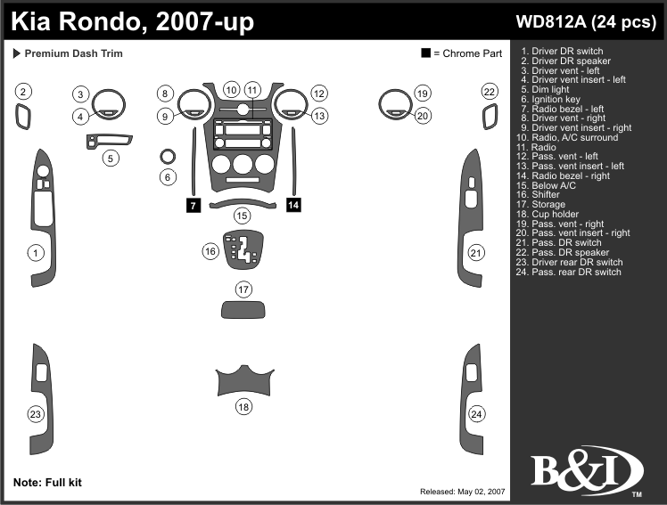 Wd832 Scion Xb Dash Kit by B&I