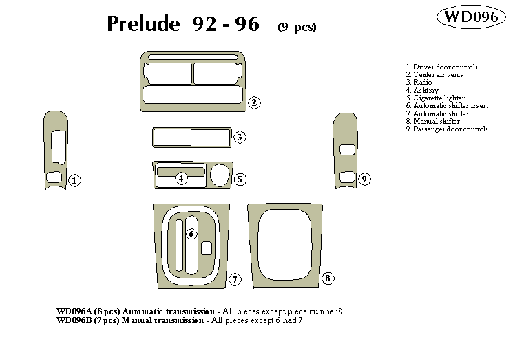 Honda Prelude Dash Kit by B&I