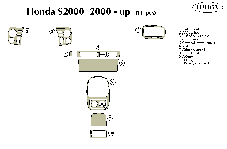 honda s2000 Dash Kit by B&I