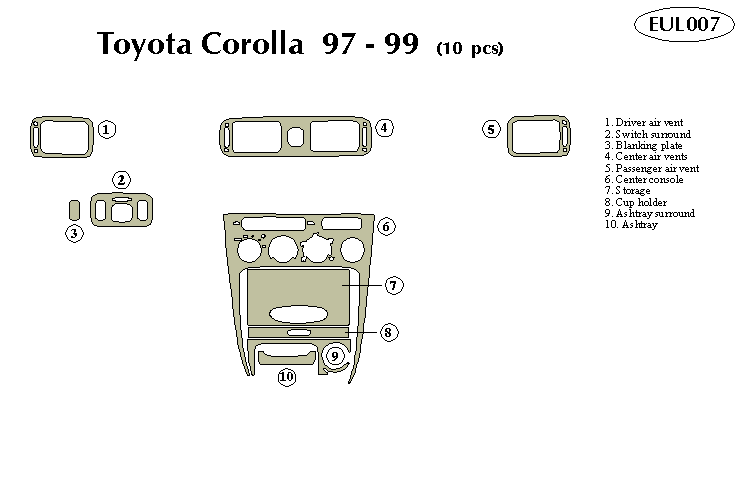 toyota corolla Dash Kit by B&I