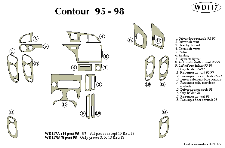 Ford Contour Dash Kit by B&I