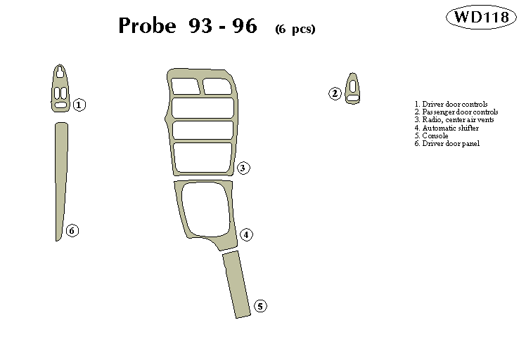 Ford Probe Dash Kit by B&I