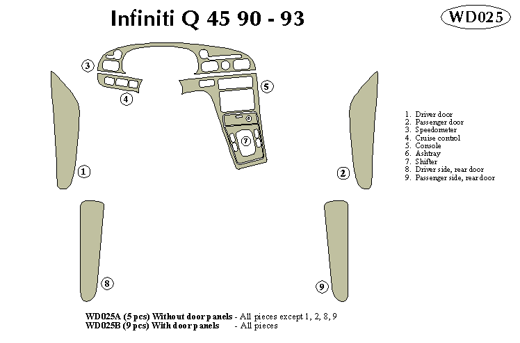 Fiti Q45 Dash Kit by B&I