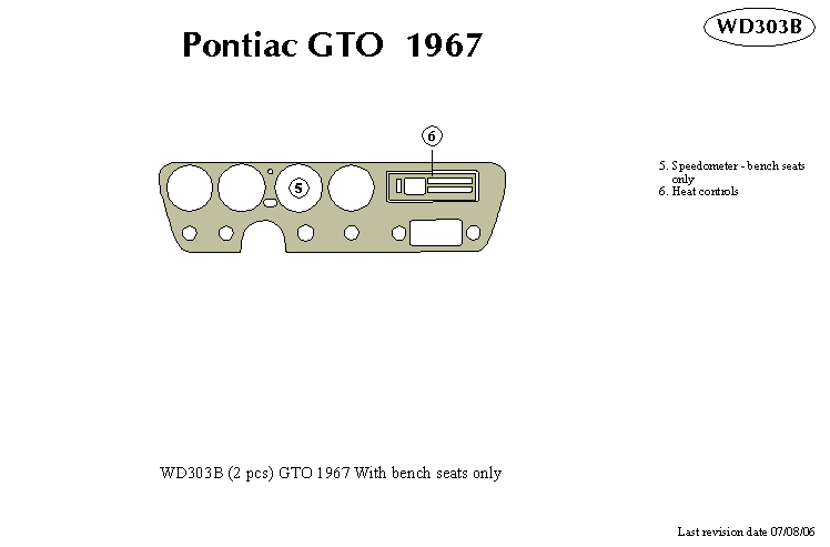 Pontiac Gto Dash Kit by B&I