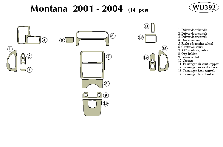 Pontiac Montana Dash Kit by B&I