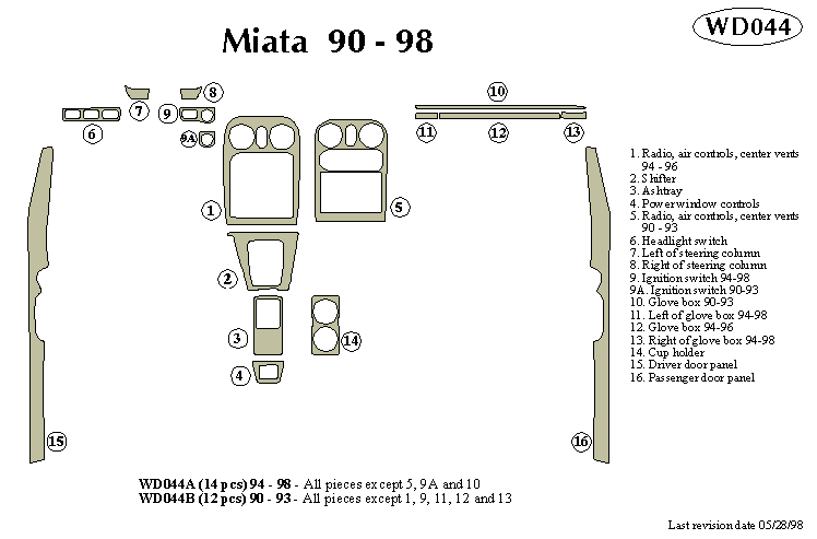 Mazda Miata Dash Kit by B&I