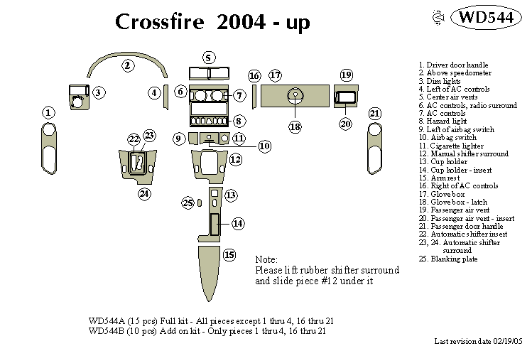 Chrysler Crossfire Dash Kit by B&I