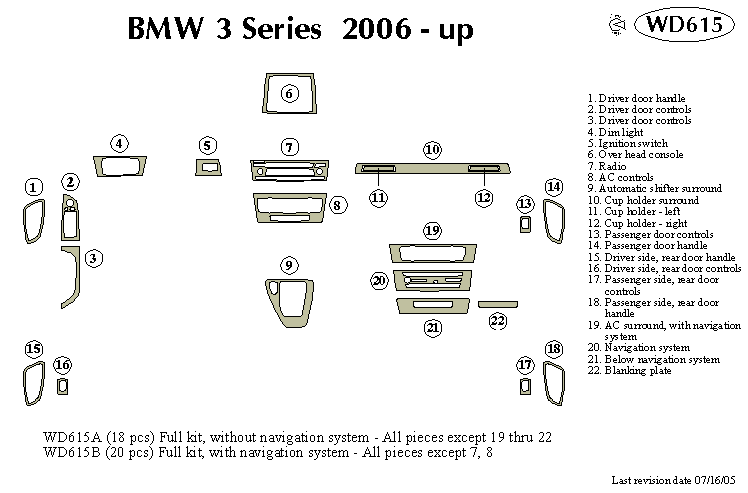 Bmw 3 Series Dash Kit by B&I