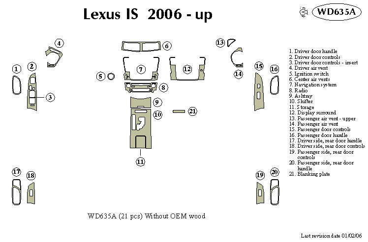 Lexus Is Dash Kit by B&I