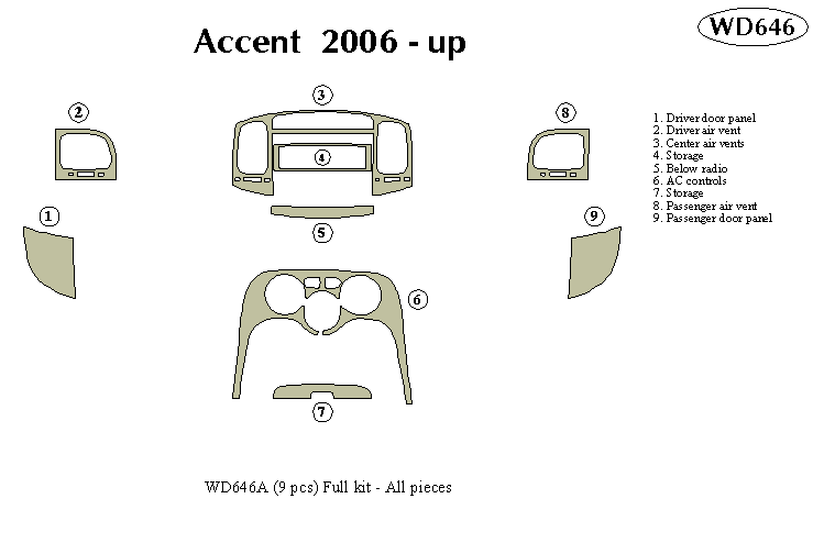 Hyundai Accent Dash Kit by B&I