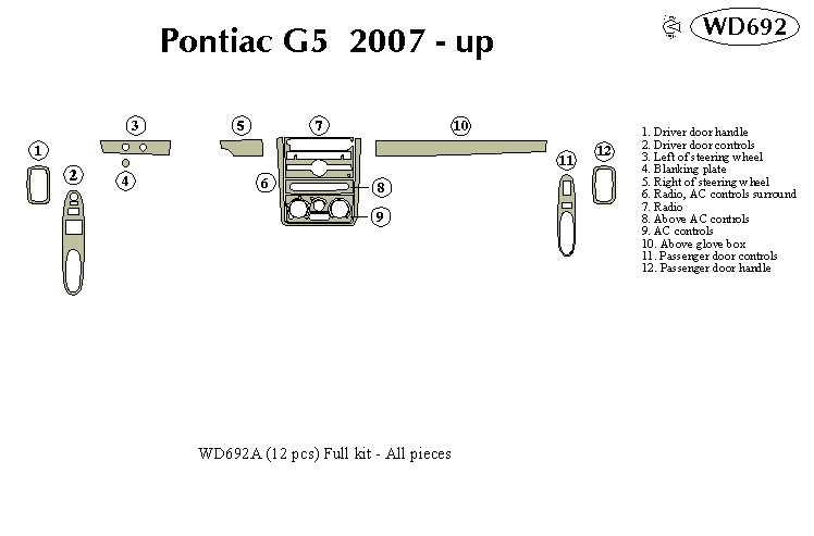 Wd684 Lcoln Navigator Dash Kit by B&I